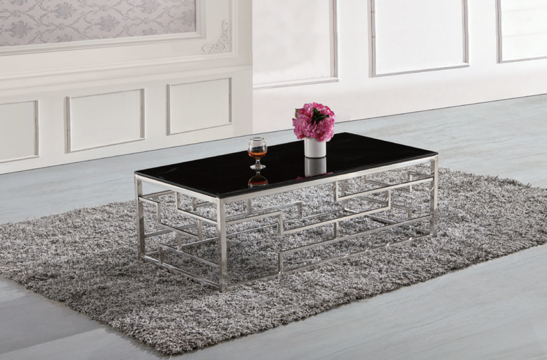 Salontafel Bade Zwart Goud 100 x 100 cm