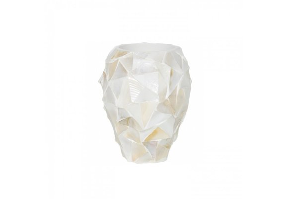Pot Mother of Pearl D17 H24 - Creme - Schelpenvaas
