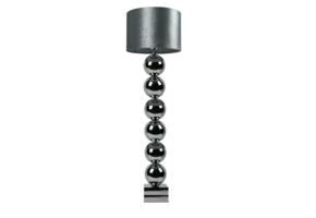 Bollenlamp - Zilver - Vloerlamp - Vierkante voet