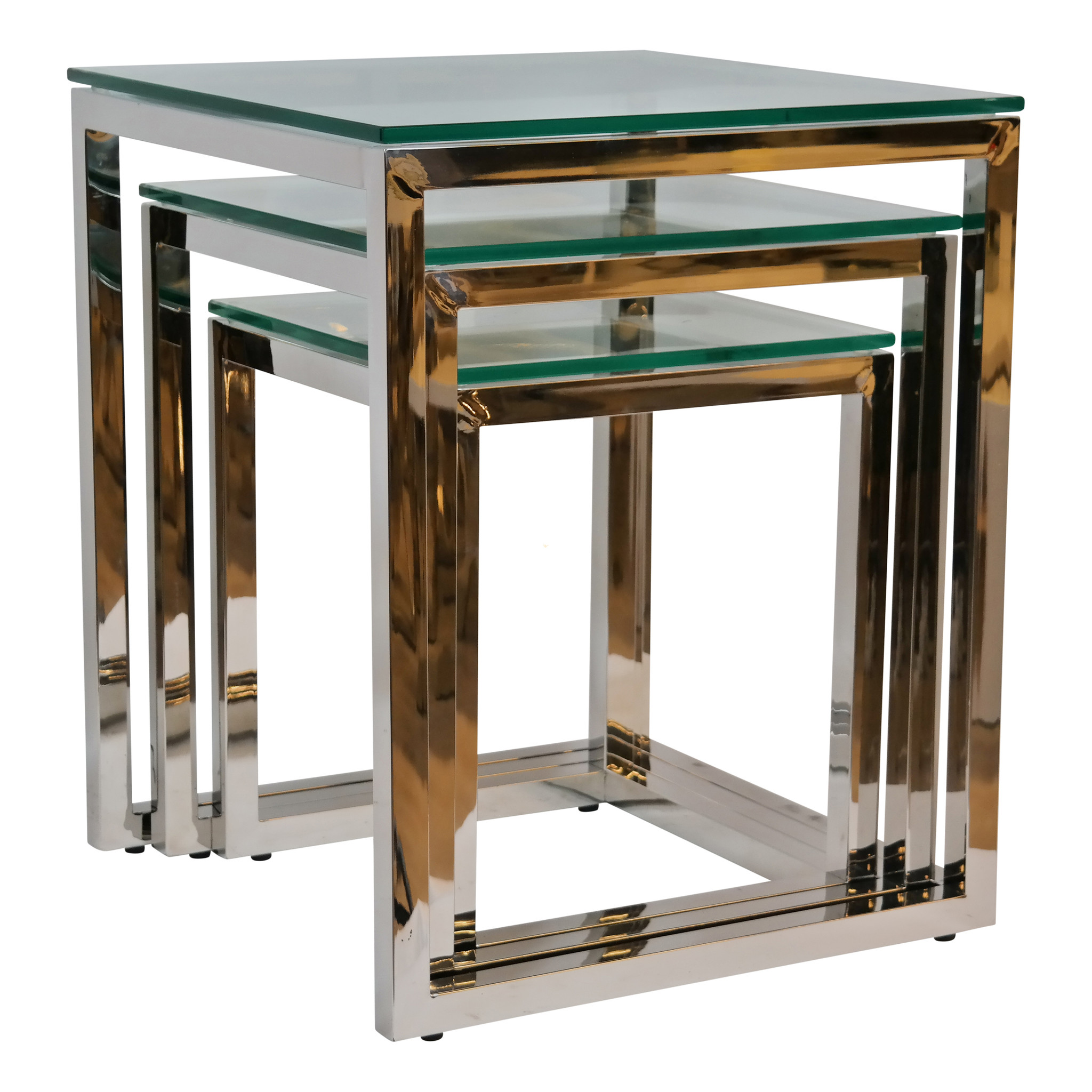 Bijzettafel Karl Zilver Set van 3