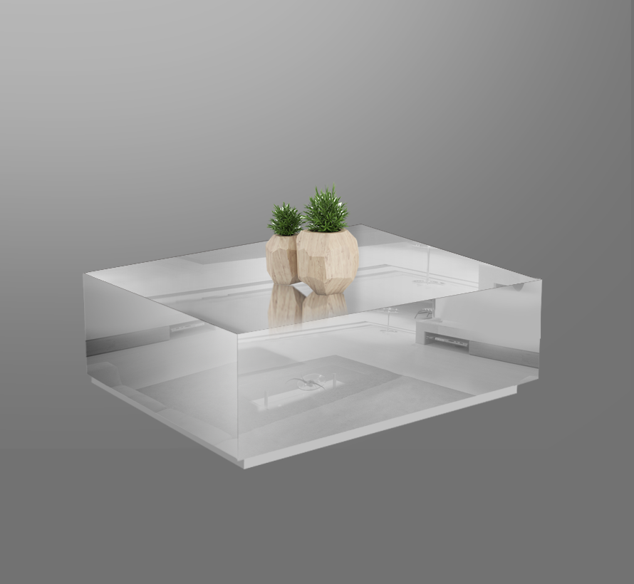 Bloktafel Spiegel Zilver Oslo