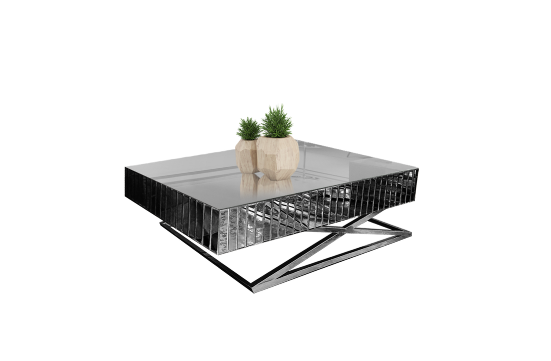 Salontafel Tokyo Spiegelglas - Antraciet