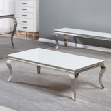 Salontafel Polo Wit Glas 130 x 70 cm