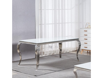 Eettafel Polo Wit Glas