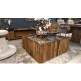 Blok Salontafel Sleeper Wood 100 x 100 cm