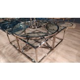 Salontafel Saba Zilverkleurig  - set van 5 - rond