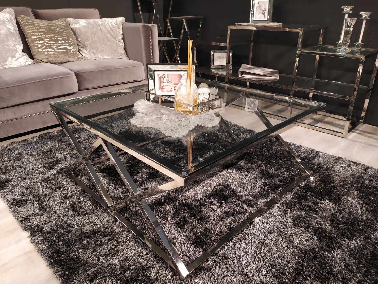Salontafel Idol Zilver 100 x 100 cm