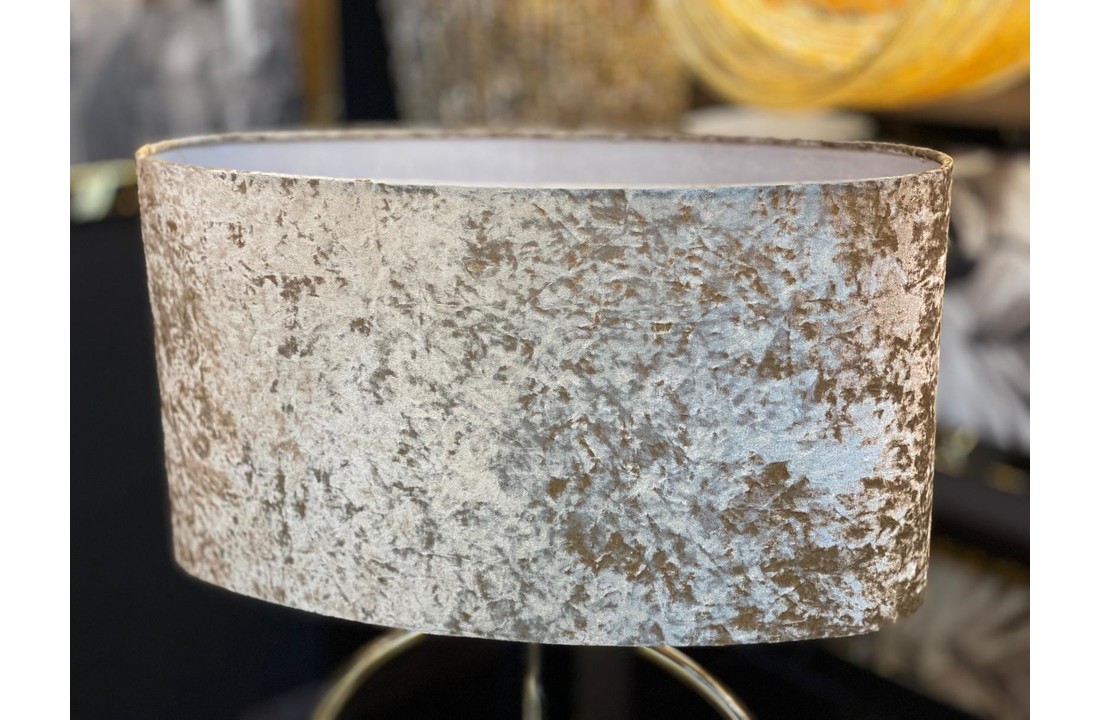 Ringlamp - Zilver - Tafellamp - 1 ring - Vierkante Voet