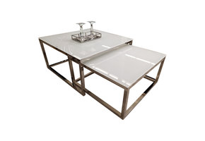 Salontafel Doblo Vierkant Glas set van 2