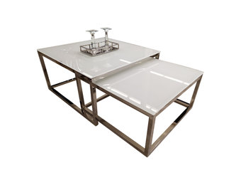 Salontafel Doblo Vierkant Glas set van 2