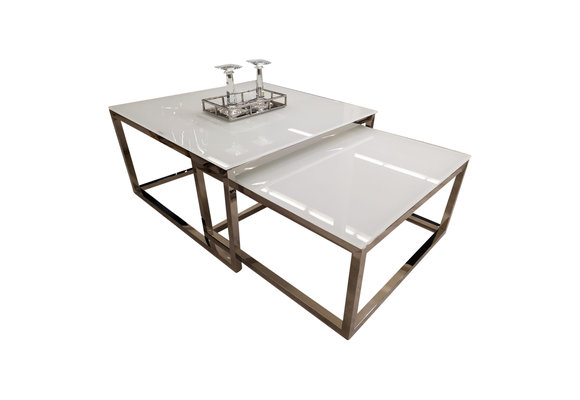 Salontafel Doblo Vierkant Glas set van 2