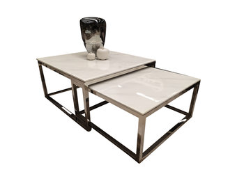 Salontafel Doblo Vierkant Marmer set van 2