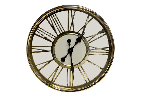 Klok Romy  Goud - Romeinse cijfers - 44  CM - Kunstof