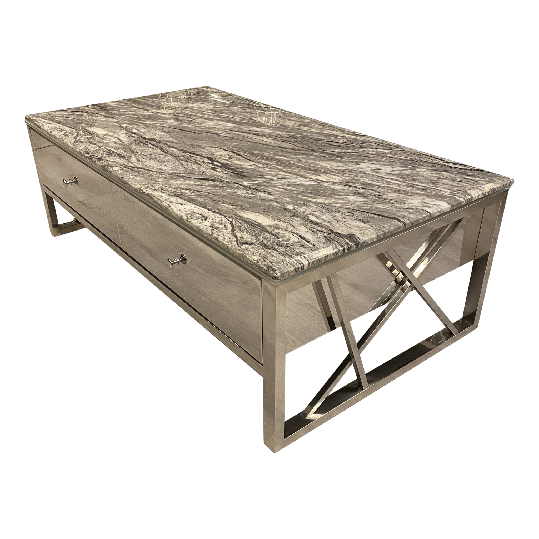 Salontafel Aspen Zilver 130 x 70 cm