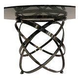 Eettafel Calvin Zwart Zilver - smoke glass