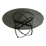 Eettafel Calvin Zwart Zilver - smoke glass
