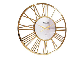 Rixos Wandklok Rond - Klok - Goud