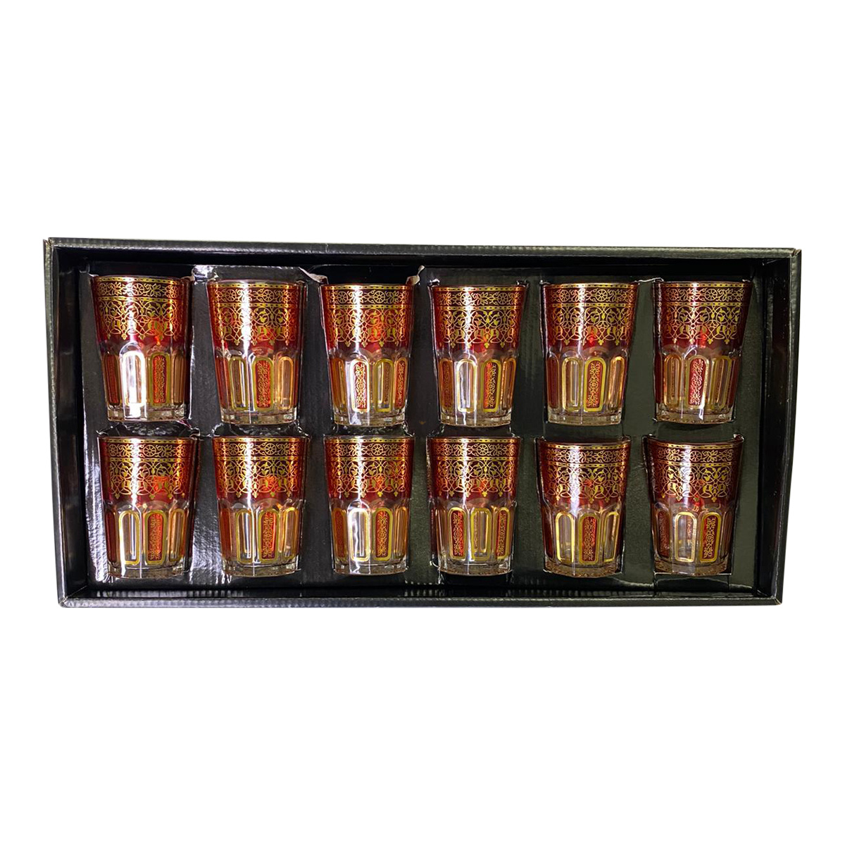 Theeglazen Marrakech Rood - 12 stuks