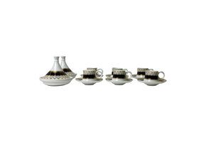 Espresso set Rio Zwart/Goud 6 stuks