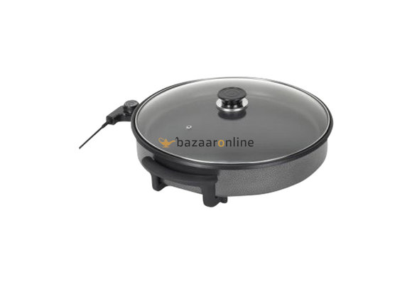 Hapjespan 40 cm - elektrisch - met glazen deksel