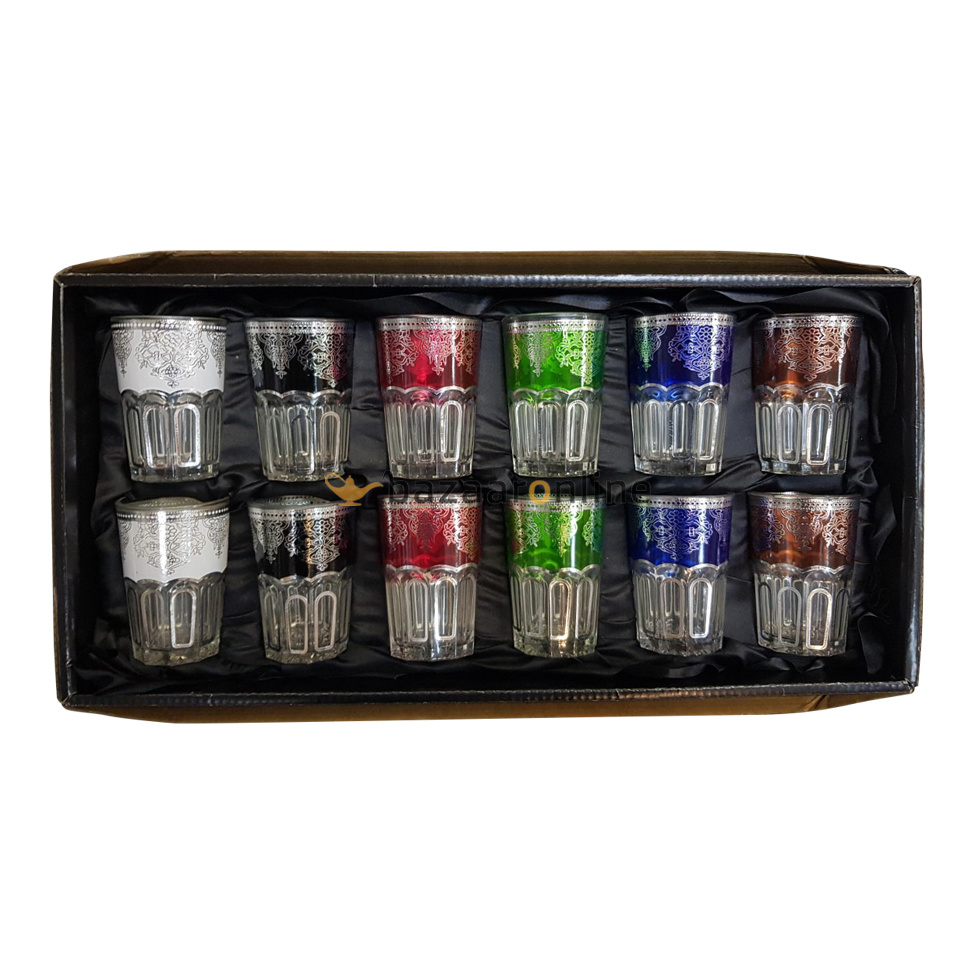 Theeglazen Casa mix kleuren - 12 stuks