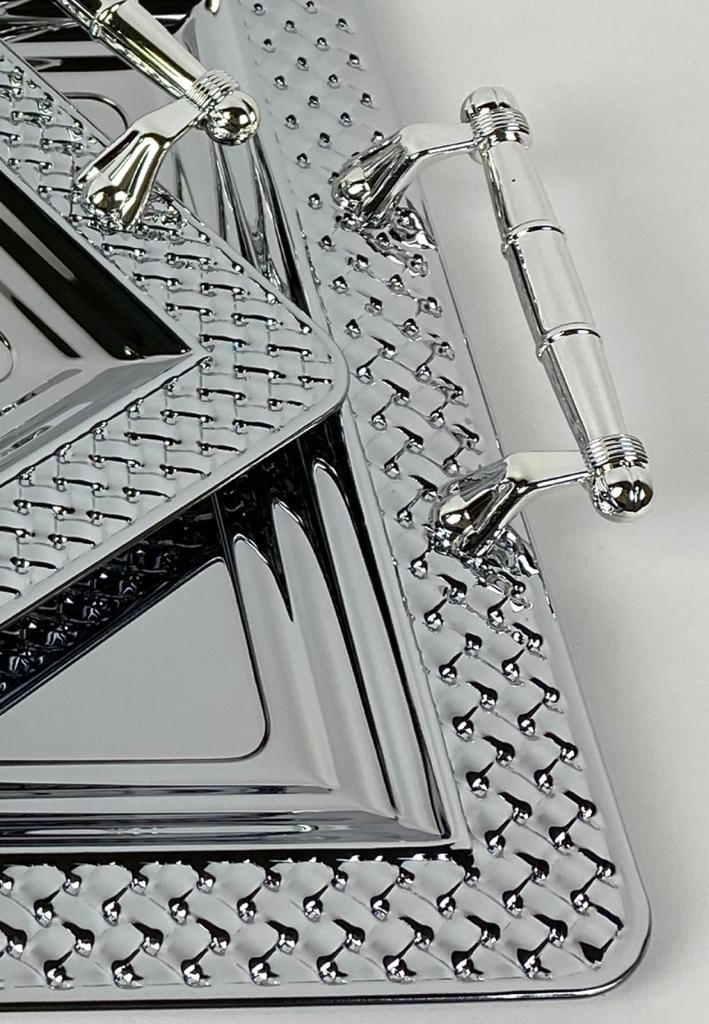 Dienblad Nador - Oosters dienblad - Set van 2 - Zilver