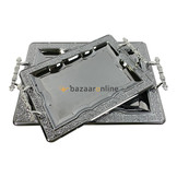 Dienblad Rabat - Oosters dienblad - Set van 2 - Zilver