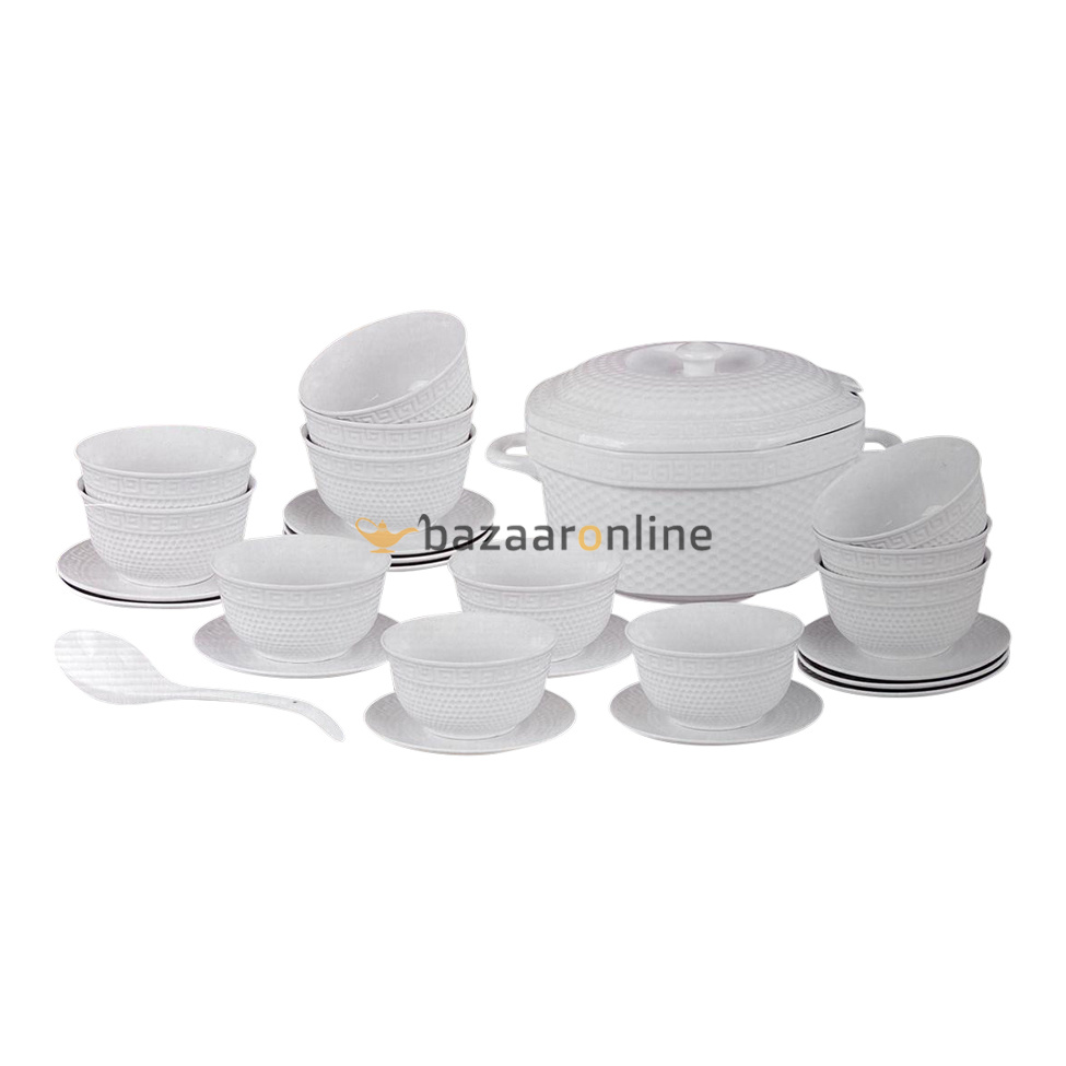 Soep set - 27-delig - Porselein - Versa print - 12 persoons