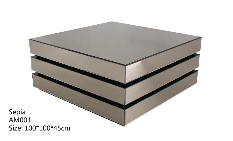 Salontafel Lyon Spiegelglas - Sepia