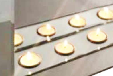 Sfeerhaard Antraciet - 3 waxinelichtjes - Eric Kuster Stijl