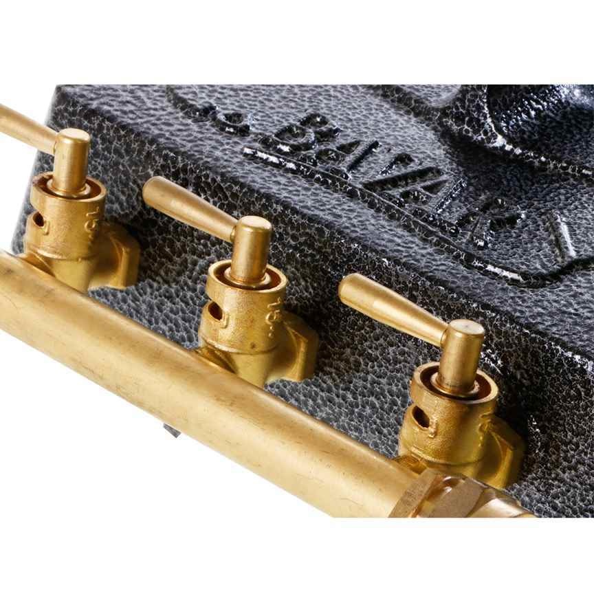 Bavary Gasstel / Gaspit, gietijzer, hittebestendig oppervlak, drie onafhankelijke zones, diameter 30 cm