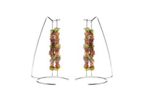 Spiesstandaard set van 2 met 8 sate prikkers 47 cm