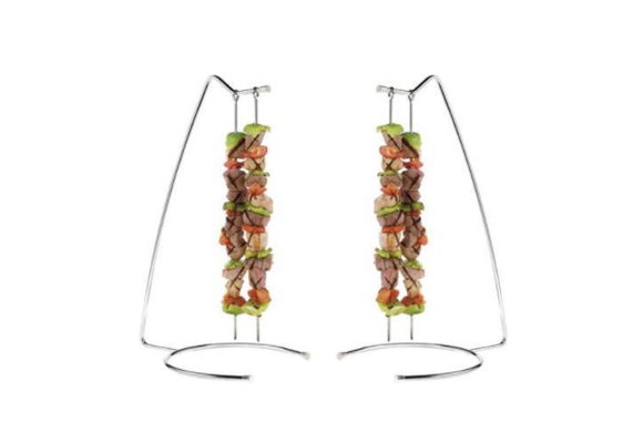 Spiesstandaard set van 2 met 8 sate prikkers 47 cm