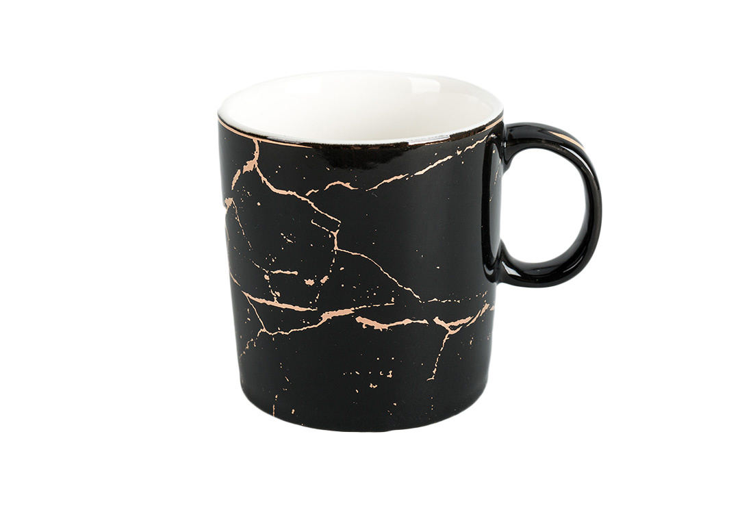 Espressoset - Paradise - Marmerlook - Zwart / Goud