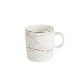 Espressoset - Paradise - Marmerlook - Wit / Zilver