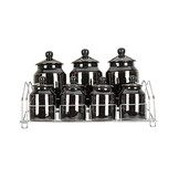 Specerijenset Maria - 15-delig - Marmerlook - Zwart / Goud