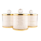 Luxe bewaarpotten Blanco - Goud