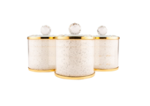Luxe bewaarpotten Blanco - Goud