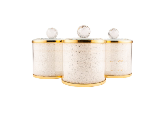 Luxe bewaarpotten Blanco - Goud