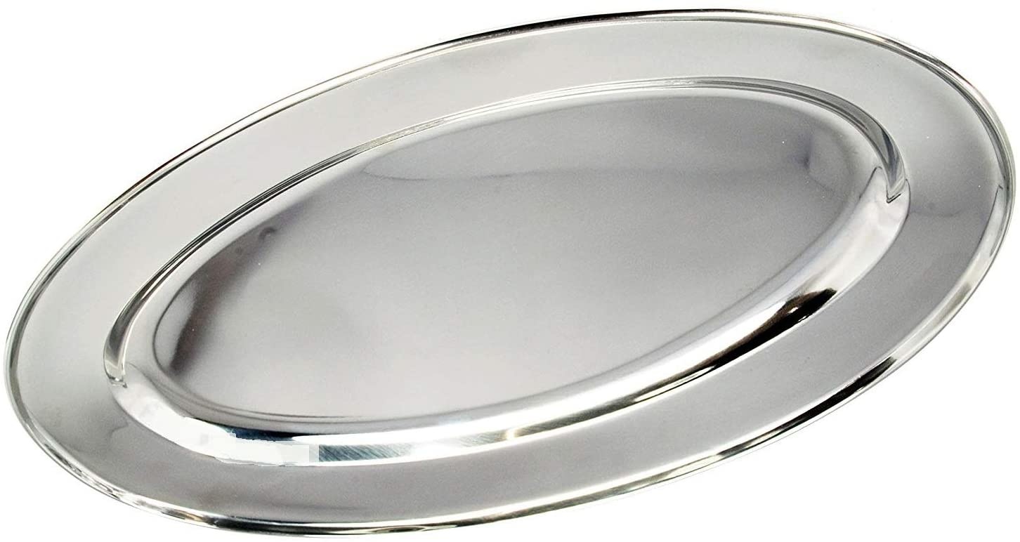 Serveerschaal roestvrij staal ovaal 70 cm