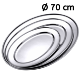 Serveerschaal roestvrij staal ovaal 70 cm