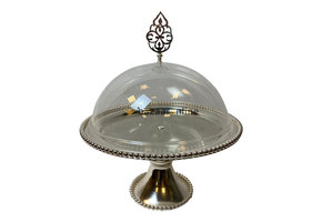 Taartplateau met deksel - Zilver