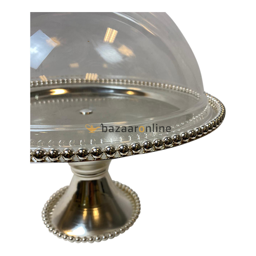 Taartplateau met deksel - Zilver