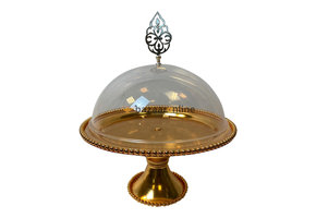 Taartplateau met deksel - Goud