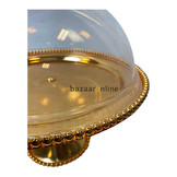 Taartplateau met deksel - Goud