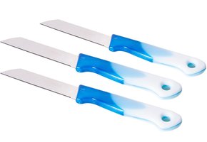 6-delige gekartelde messenset - blauw