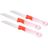 6-delige aardappel schilmesjes met kartelrand - rood