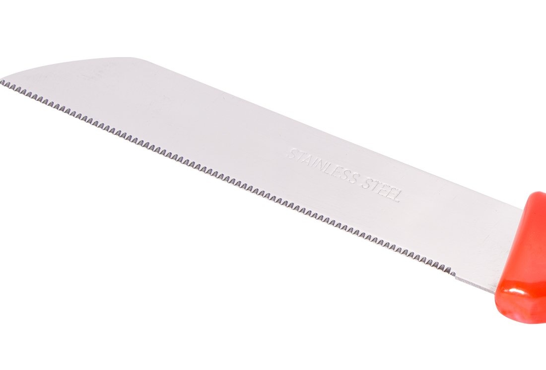 6-delige aardappel schilmesjes met kartelrand - rood