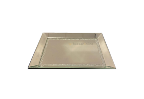 Dienblad Julia - Klein - 25 x 40 cm - Zilver / Spiegelglas