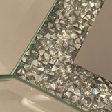 Dienblad Julia - Klein - 25 x 40 cm - Zilver / Spiegelglas